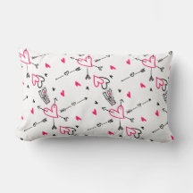 Roze En Zwarte Hartjes Liefdespijlen Trouwen