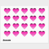 Roze en zwarte  hartslag bruiloft hart sticker (Vel)