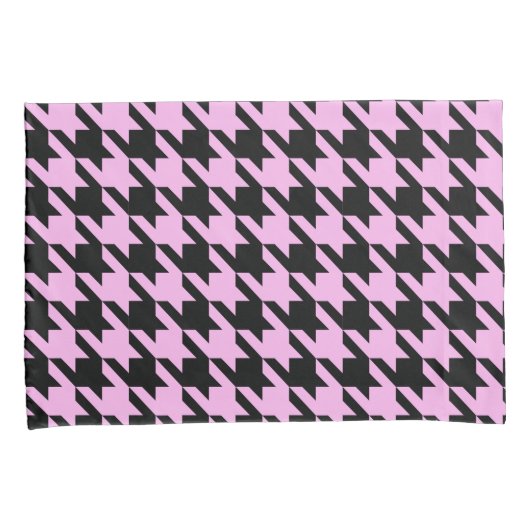 Roze en zwarte hond kussensloop (Voorkant-Rechts)