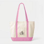 Roze en zwarte Honeymooner Tote Bag (Voorkant)