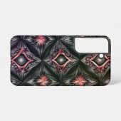 Roze en Zwarte Jewel Eye Design Samsung Galaxy Hoesje (Achterkant horizontaal)