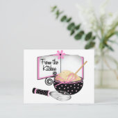 Roze en zwarte kaart (Staand voorkant)