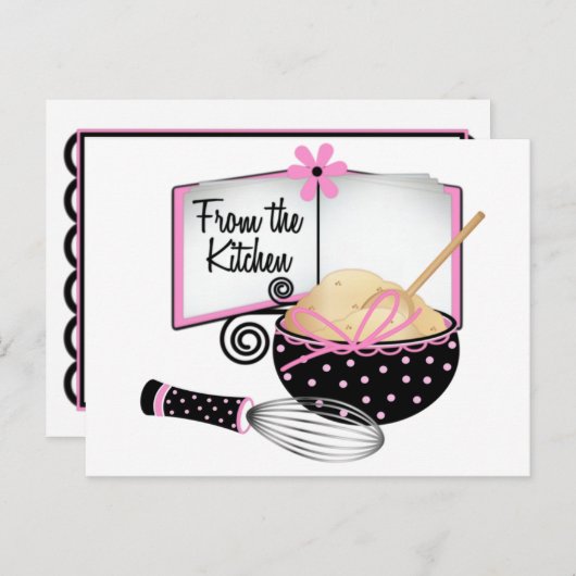 Roze en zwarte kaart (Voorkant / Achterkant)