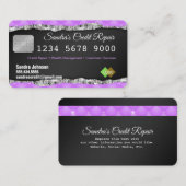 Roze en zwarte Kaart Diamond Visitekaartje (Voorkant / Achterkant)