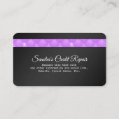 Roze en zwarte Kaart Diamond Visitekaartje (Achterkant)