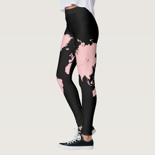 Roze en zwarte kaart leggings (Links)