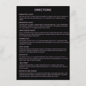 Roze en zwarte kaart voor aangepaste bruiloft (Achterkant)