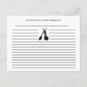 Roze en zwarte kaart voor mammaontvangst (Achterkant)