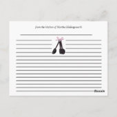 Roze en zwarte kaart voor mammaontvangst (Achterkant)