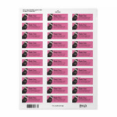 Roze en Zwarte Kerstman Kraaien Kerstmis Etiket (Full Sheet)