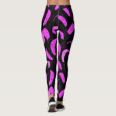 Roze en Zwarte Kiteboarding Sails Patroon Kites Leggings (Achterkant)