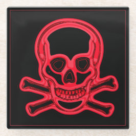 Roze en zwarte kleuren, digitale kunst glazen onderzetter