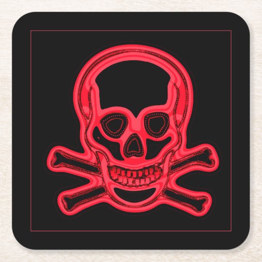 Roze en zwarte kleuren, digitale kunst kartonnen onderzetters (Voorkant)