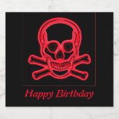 Roze en zwarte kleuren, digitale kunst personalise bier etiket (Enkel label)