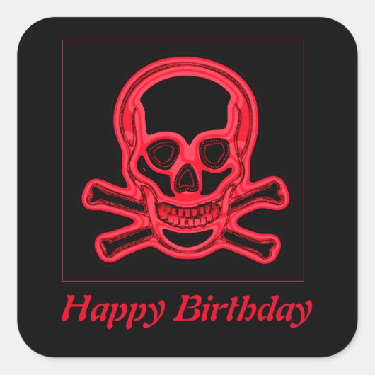 Roze en zwarte kleuren, digitale kunst vierkante sticker (Voorkant)