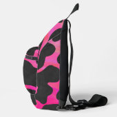 Roze en zwarte Koe afdrukken Sling Bag (Rechts)