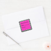 Roze en zwarte labels voor kinderopvang (Envelop)