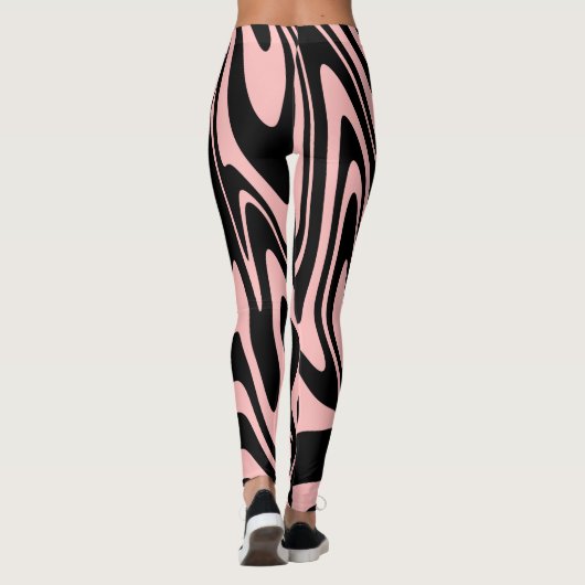 Roze en zwarte Leggings (Achterkant)