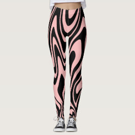 Roze en zwarte Leggings