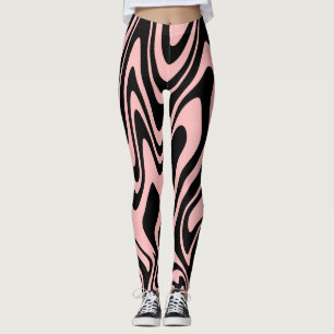 Roze en zwarte Leggings