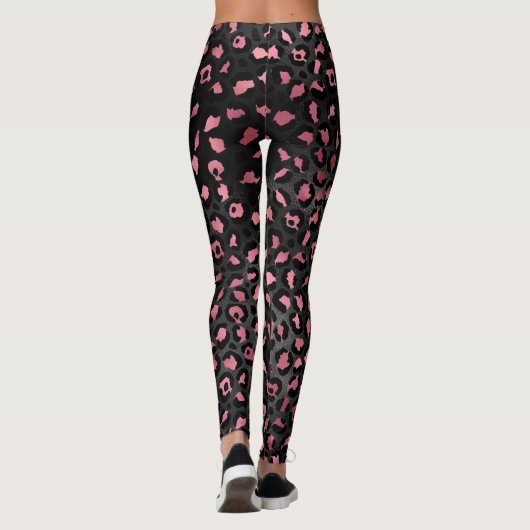 Roze en zwarte Leggings Oerwoud (Achterkant)