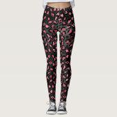 Roze en zwarte Leggings Oerwoud (Voorkant)