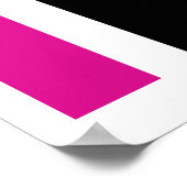 Roze en zwarte letter R Poster (Hoek)