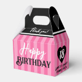 Roze en zwarte, lichtroze foto Foto Bedankdoosjes (Achterkant)