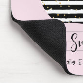 Roze en zwarte liefdesleraar Life Mousepad Muismat (Hoek)