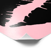 Roze en zwarte Lips Foto Afdruk (Hoek)