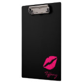 Roze en zwarte lipstick afdrukken klembord (Links)