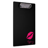 Roze en zwarte lipstick afdrukken klembord (Rechts)