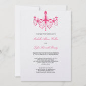 Roze en zwarte Luchters Uitnodiging (Voorkant)