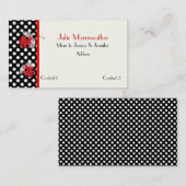 Roze en zwarte luibugs mammie roebelkaart contactkaartje (Voorkant / Achterkant)