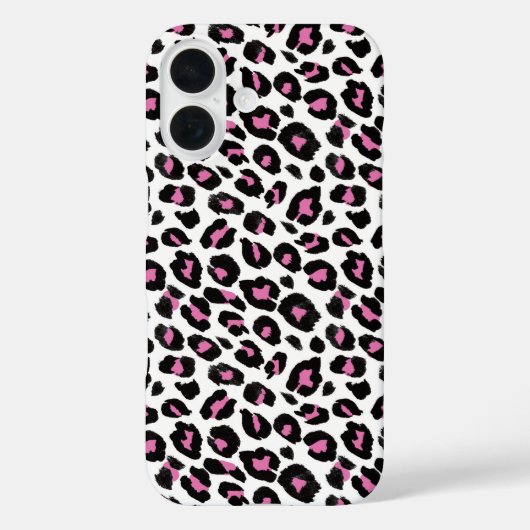 Roze en zwarte luipaard afdrukken Case-Mate iPhone case (Achterkant)