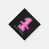 Roze en zwarte luipaard afdrukken Een eerste verja Servetten (Hoek)