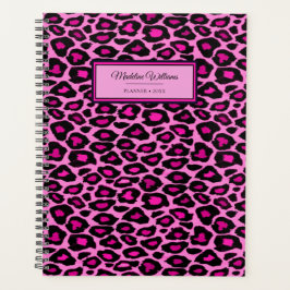 Roze en zwarte luipaard afdrukken | Gepersonalisee Planner