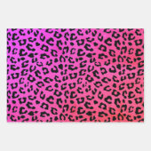 Roze en zwarte luipaard afdrukken inpakpapier vel (Voorkant 3)