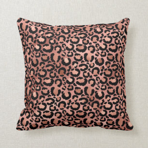 Roze en zwarte luipaard Afdrukontkoppeling Kussen