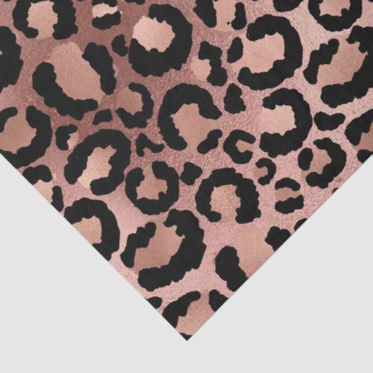 Roze en zwarte luipaard Afdrukontkoppeling Tissuepapier (Detail)