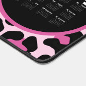 Roze en zwarte luipaard afdrukpatroon bureaumat (Hoek)