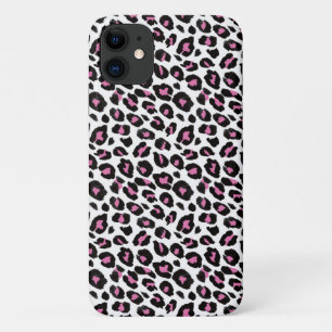 roze en zwarte luipaard Case-Mate iPhone case