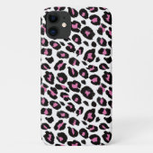 roze en zwarte luipaard Case-Mate iPhone case (Achterkant)