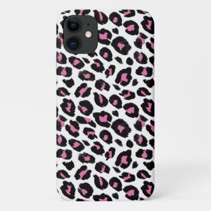 roze en zwarte luipaard Case-Mate iPhone case