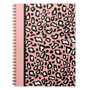 Roze en zwarte luipaard notitieboek