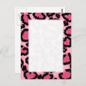 Roze en zwarte luipaard printpatroon. briefkaart (Voorkant / Achterkant)