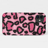 Roze en zwarte luipaard printpatroon. Case-Mate iPhone case (Achterkant (horizontaal))