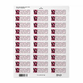 Roze en zwarte luipaard printpatroon. etiket (Full Sheet)