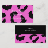 Roze en zwarte luipaard visitekaartje (Voorkant / Achterkant)