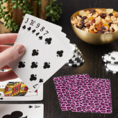 Roze en zwarte luipaardprint pokerkaarten (Insitu)